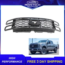 Front Bumper Grille Textured Plastic Fits 2023-2024 Ford F-250 F-350 Super Duty