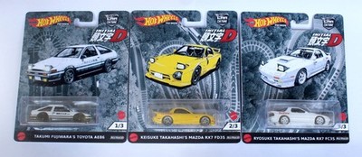 Initial D - Akina Speed Stars Set of 3 Customs - Hot Wheels Custom