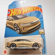 Hot Wheels Lucid Air Gold Factory Fresh 1/5 Diecast Car 97/250 Mattel