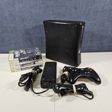 Microsoft Xbox 360 S 250GB Black Console W/ 6 Games Controller Bundle Tested!