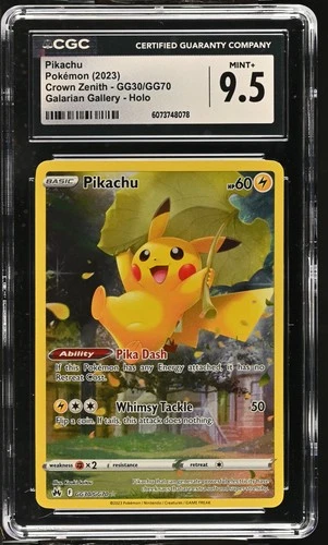 PIKACHU Crown Zenith Holo Trainer Gallery #GG30 CGC 9.5 Pokemon [Nostalgium]