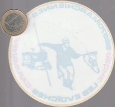 sticker. Sport.  LES EVOICHES à Marchiennes. fishing. Vitro