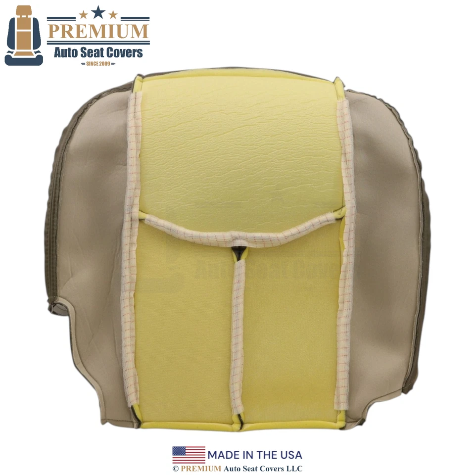 2003-2006 Fits Chevrolet Suburban Genuine Leather Bottom Seat Covers Pewter Gray - Image 3 of 4