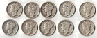 Lot of 10 Mercury Dimes Mixed Dates & Conditions See Scan LOT 4