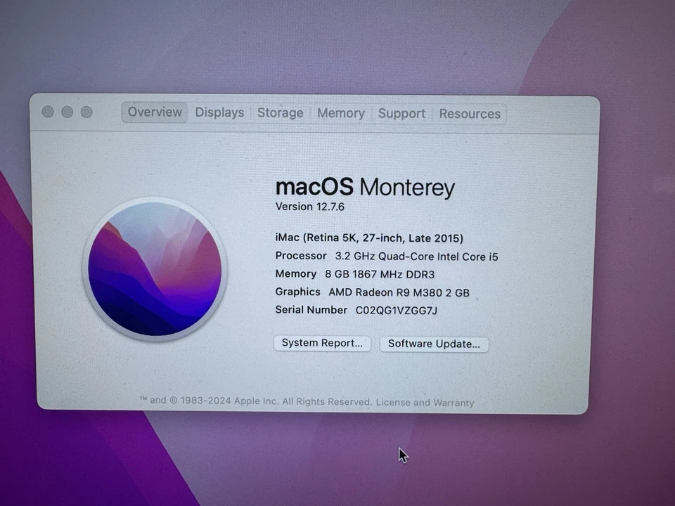 Apple iMac Retina 5K 27” 2015 A1419 Catalina i5 3.2 GHz 16GB Ram 1TB HDD - Image 3 of 4