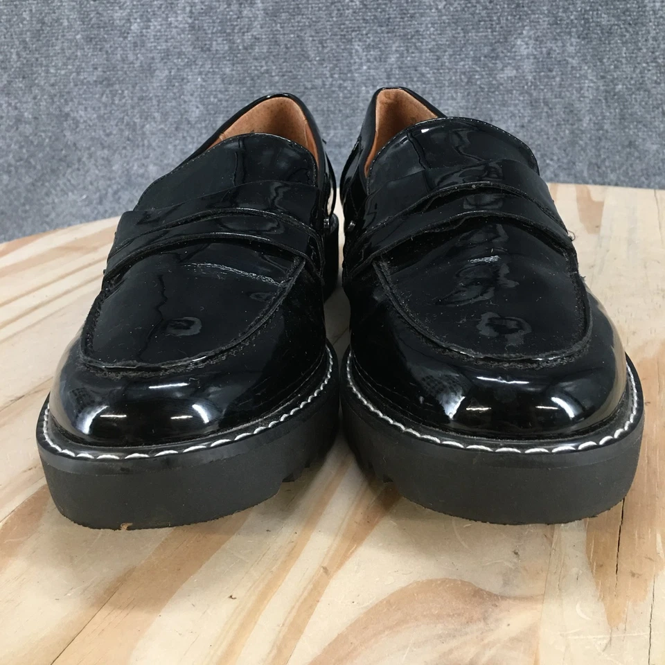 Franco Sarto Zapatos Mujer 7.5 M Cassandra Lugsole Sin Cordones Penny Mocasín Negro Foto 4 de 4