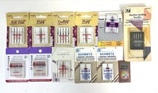 Mixed Lot 12 Packs Sewing Machine Needles Assorted Sizes and Brands
