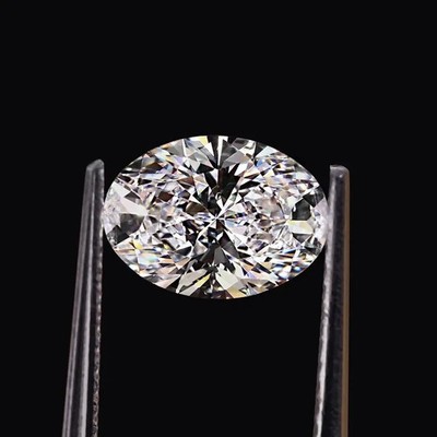 3.01 Ct Lab Grown CVD Diamond 10x8 mm Oval D Color, IF Certified Loose Diamond