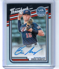 2026 Panini Stars & Stripes Owen Murphy Throwback Silver Prizm Auto #'ed 184/199