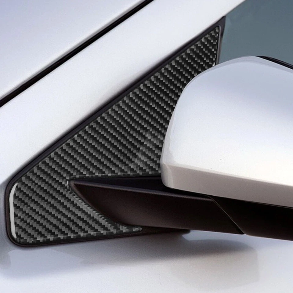 Real Carbon Fiber Rearview Side A-pillar Panel Cover For Dodge Avenger 2008-2014 - Image 3 of 4
