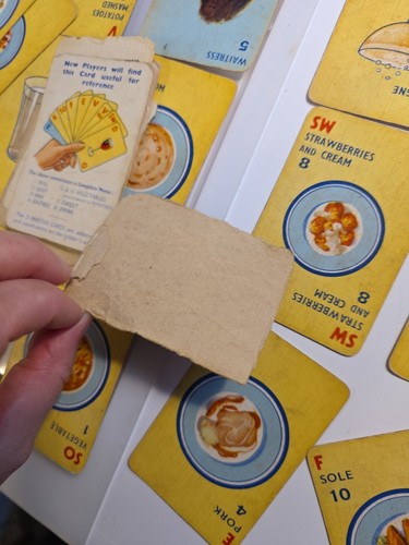 Vintage Menuette Card Game 1940s 50 Menu cards 3 Waiter cards Ref Card - Picture 15 of 24
