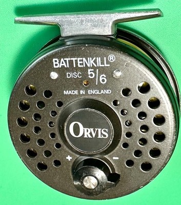 Nice Orvis Battenkill Disc 5/6 Fly Reel, w/Extra Spool, Made