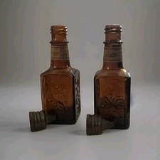 VINTAGE Amber STETSON   After Shave/COLOGNE Bottles RARE! One Is 1/3 Full