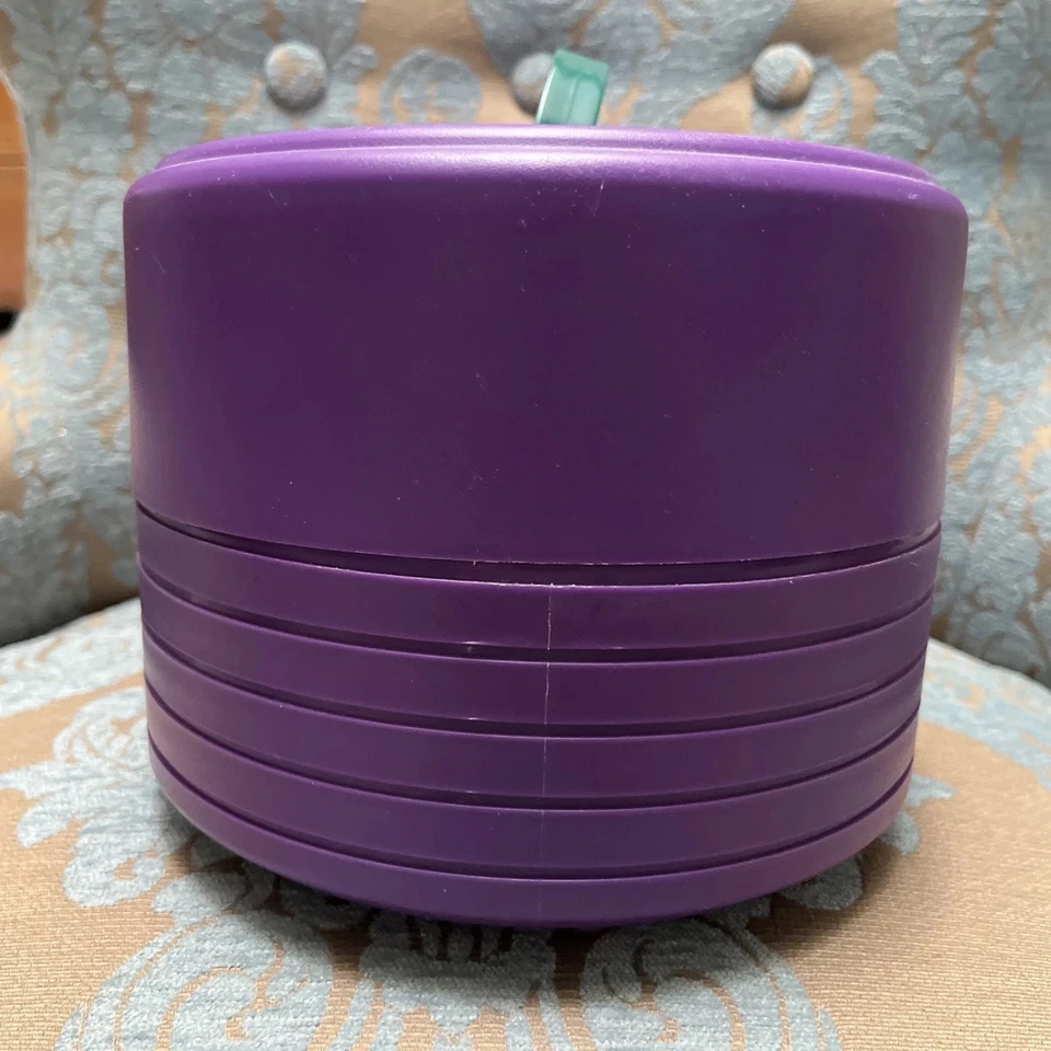 Estuche organizador de maquillaje cosmético Caboodles vintage años 90 púrpura y verde azulado Foto 4 de 4