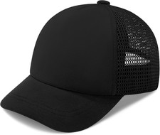 Baby Baseball Cap Toddler Baseball Hat with Mesh Infant Hat 0-12 Months Black