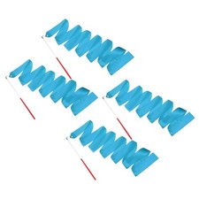 4 Pcs Dance Ribbons 78.7" Gymnastics Ribbon Streamers Red Wand, Sky Blue