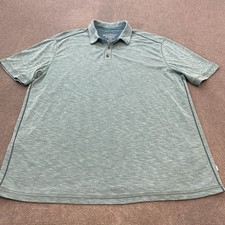 Tommy Bahama Polo Shirt Mens Large Green IslandZone Golf Casual Soft Modal Blend
