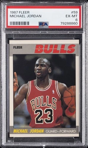 1987 FLEER #59 MICHAEL JORDAN PSA 6