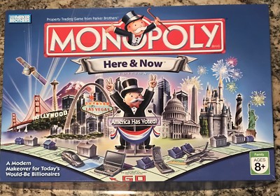 2006 MONOPOLY Here and Now USA Edition America Has Voted Family Board Game