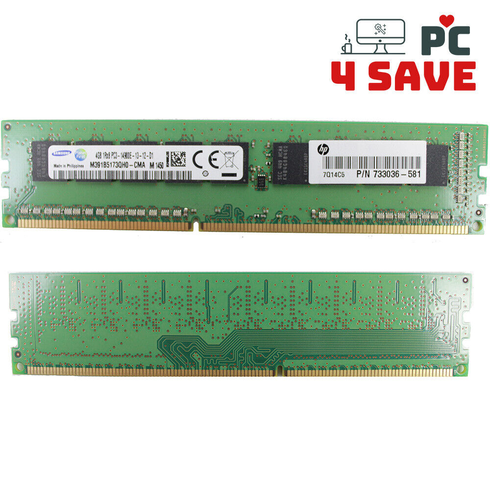 Samsung 4GB 1Rx8 PC3-14900E DDR3 1866MHz ECC Unbuffered DIMM Samsung 4GB 1Rx8 PC3-14900E DDR3 1866MHz ECC Unbuffered DIMM