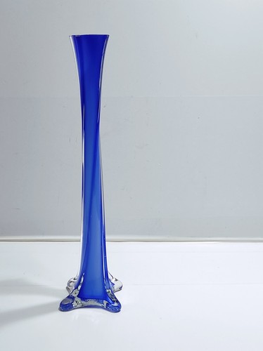 Vaso di Murano in vetro soffiato o sommerso ? blu vintage monofiore mono fiore - Foto 15 di 15