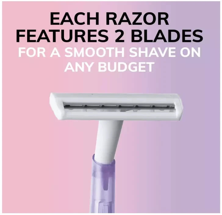 Maquinillas de afeitar desechables BIC Silky Touch de doble hoja para mujer - 40 unidades (4 paquetes de 10) Foto 3 de 4