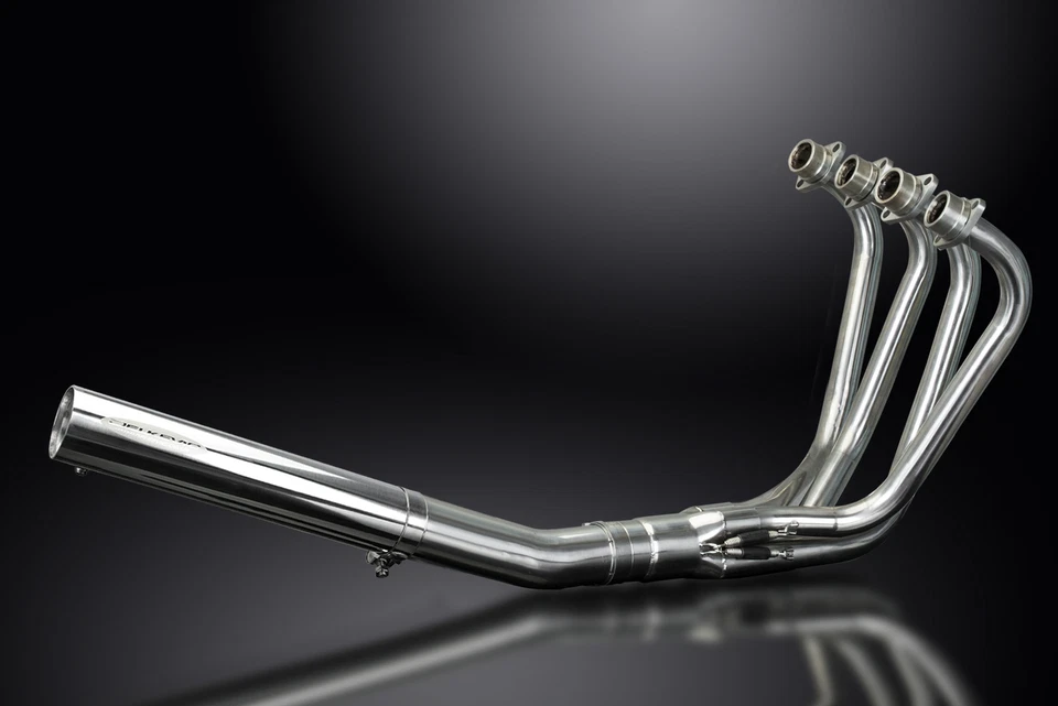 Silenciador recto acero inoxidable escape completo Honda CB1100F 1983 Delkevic 4-1 Foto 2 de 4