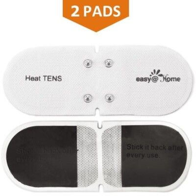 Easy@home Tens Unit Self Stick Carbon Electrode Pads, 2 Pack 6.9'' x 2.6'' ETP018