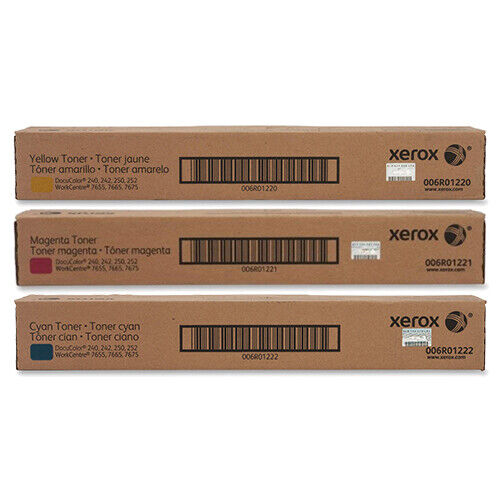 Xerox 006R01222,006R01221,006R01220 Standard Yield Toner Set Colors Only (CMY) - Picture 1 of 1