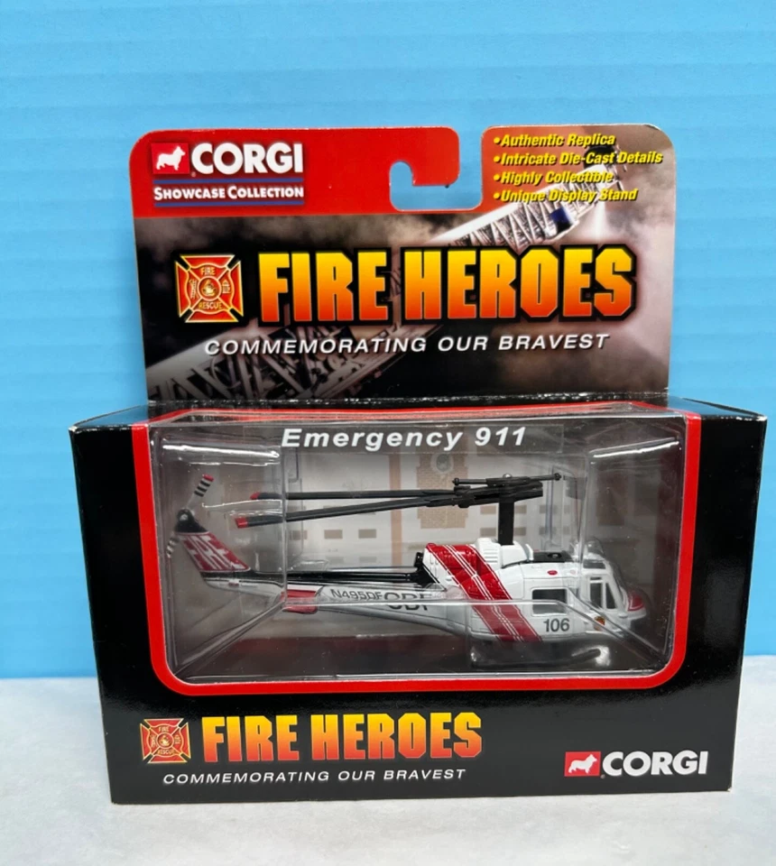 Corgi California Department of Forestry Fire Helicopter (Retired) RARE w/Pin - Image 3 of 4