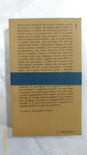 Enten-Eller - Vol. III - Kierkegaard - PRIMA EDIZIONE P. B. Adelphi n° 68 1978 - Foto 3 di 10