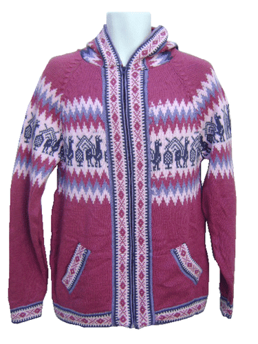 WHOLESALE LOT OF 10 ELEGANT & SOFT ALPACA ZIG ZAG ADELLA CARDIGAN SWEATER 10V - Picture 5 of 10