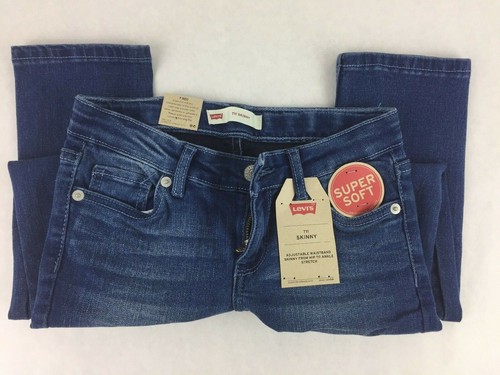 Levis 711 Girls Skinny Jeans Dark Blue 7 Regular - Picture 3 of 5