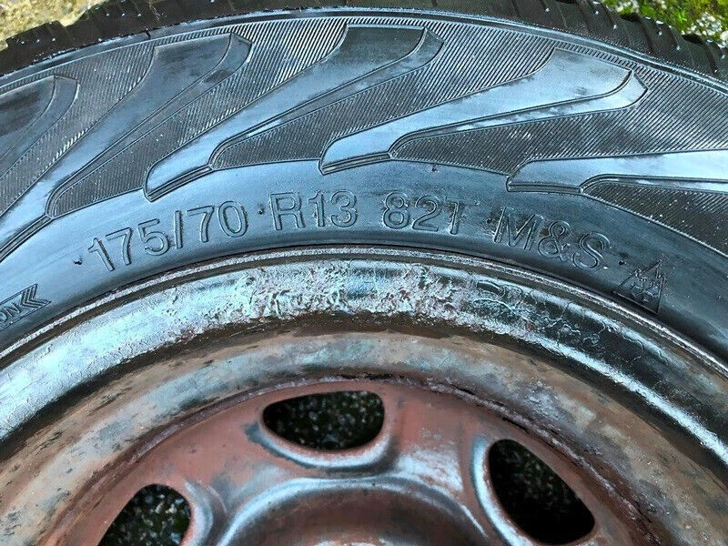 2xkomplette Winterreifen+Felgen 175/70R13 82T für Mitsubishi Colt,Lancer,Toyota - Bild 3 von 4