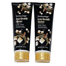 2 Pack Bodycology Cozy Fireside S'more Body Cream Moisturizing Rich Butter 8oz