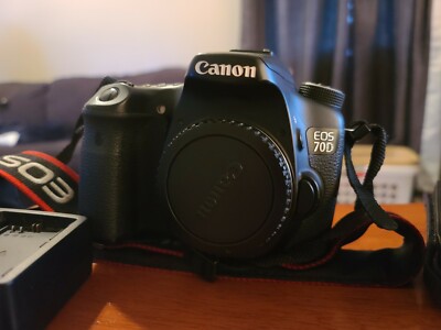 Canon EOS 70D 20.2MP Digital SLR Camera - Black (Body Only) and Vixia HF R500 