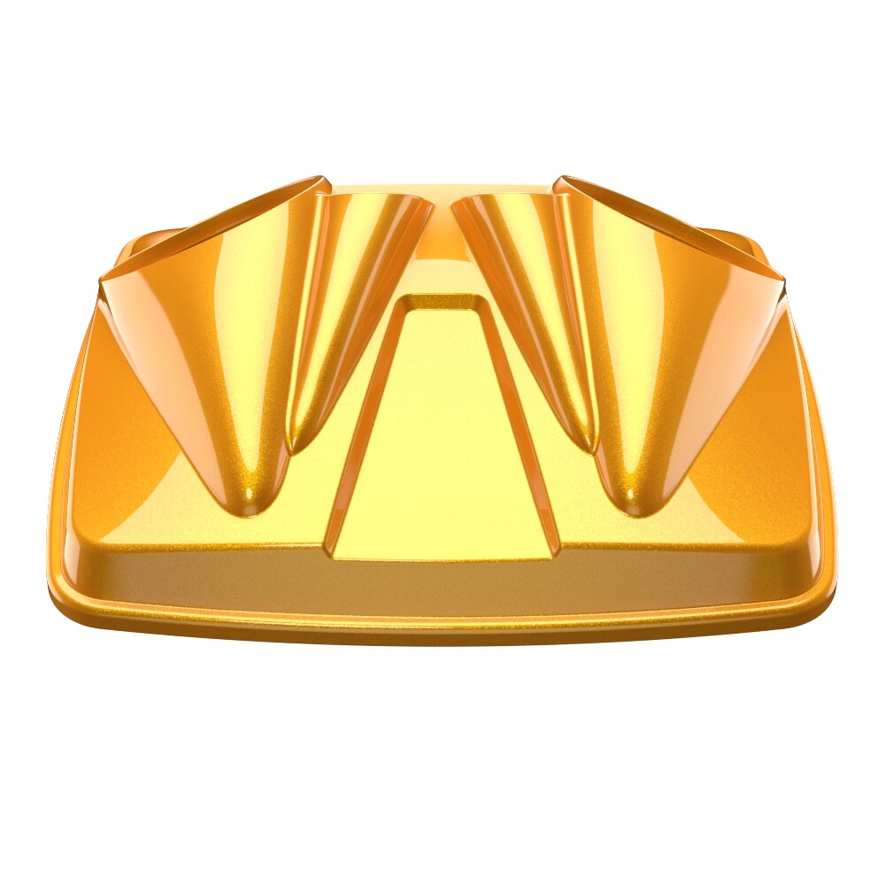 Dual 8'' Speaker Lids CHROME YELLOW PEARL For Harley Tour
