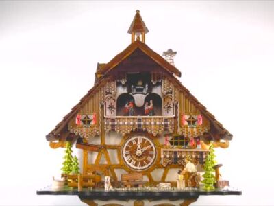 Horloge à Coucou Engstler EN 3651 QMT – Maison Forêt-Noire Avec Bûche – NEUF
