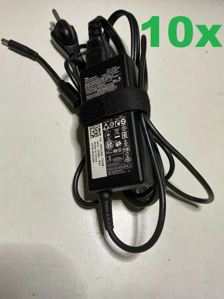 10x Original DELL 19,5V 3,34A 65W AC Adapter Ladegerät G6J41 43NY4 GG2WG SMALL
