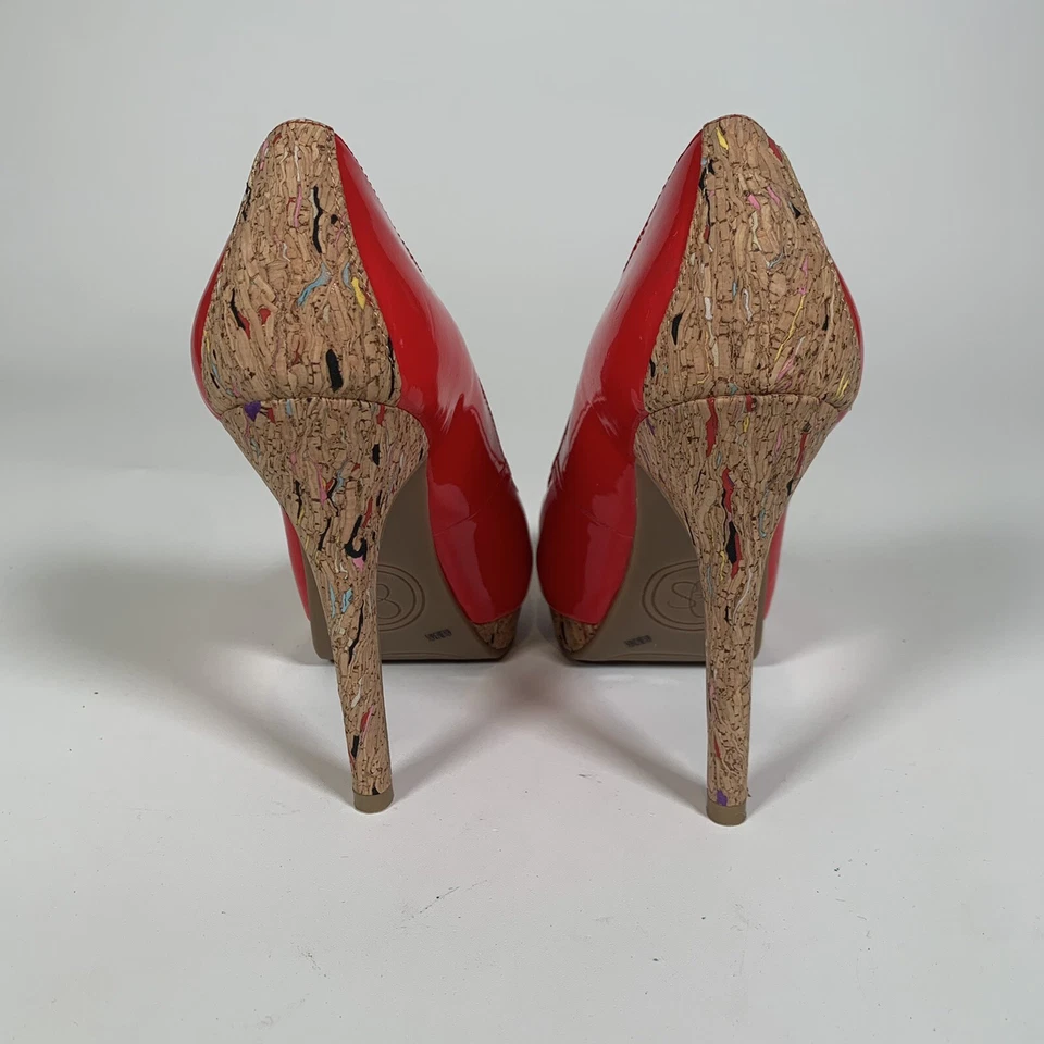 Женские красные туфли-лодочки на шпильке 6,5 B JS от Jessica Simpson на каблуках - Изображение 4 из 4