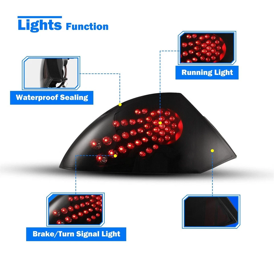 Par de faros + luces traseras delanteras y traseras para Mitsubishi Eclipse 2000-2005  Foto 3 de 4