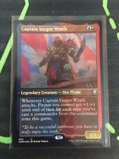 MTG Magic The Gathering Captain Vargus Wrath Foil Etched Pirate Commander 