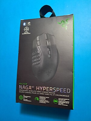 NEW - Razer Naga V2 HyperSpeed Wireless Gaming Mouse RZ01-03600100-R3U1
