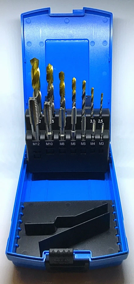 Presto M3-M12 HSS Tin Tipped Drill & Straight Flute Tap Set