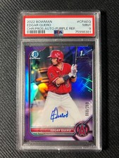 2022 1st Bowman Edgar Quero Chrome Prospect Auto /250 Mint PSA 9