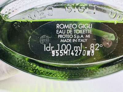 ROMEO GIGLI Uomo 100 ml VINTAGE Profumo Edt Spray Pour Homme anni