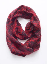 J.Jill   Infinity  Scarf   NWT  Jacquard Snowflakes  Infinity Scarf