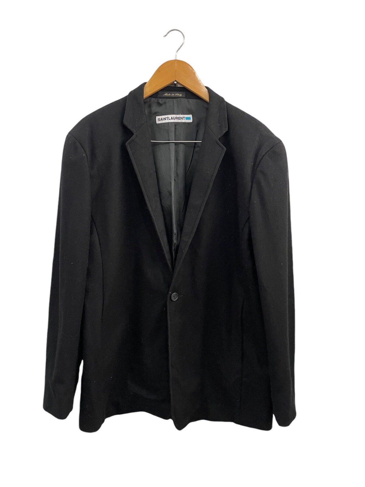 SAINT LAURENT GIACCA BLAZER LANA NERA YSL HEDI SLIMANE ��