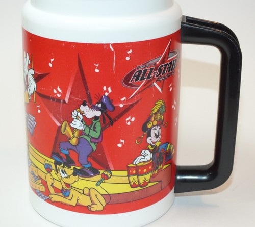 Disney All Star Resorts Refillable Mug Travel Cup Mickey Mouse Goofy Music Pluto - Picture 8 of 24