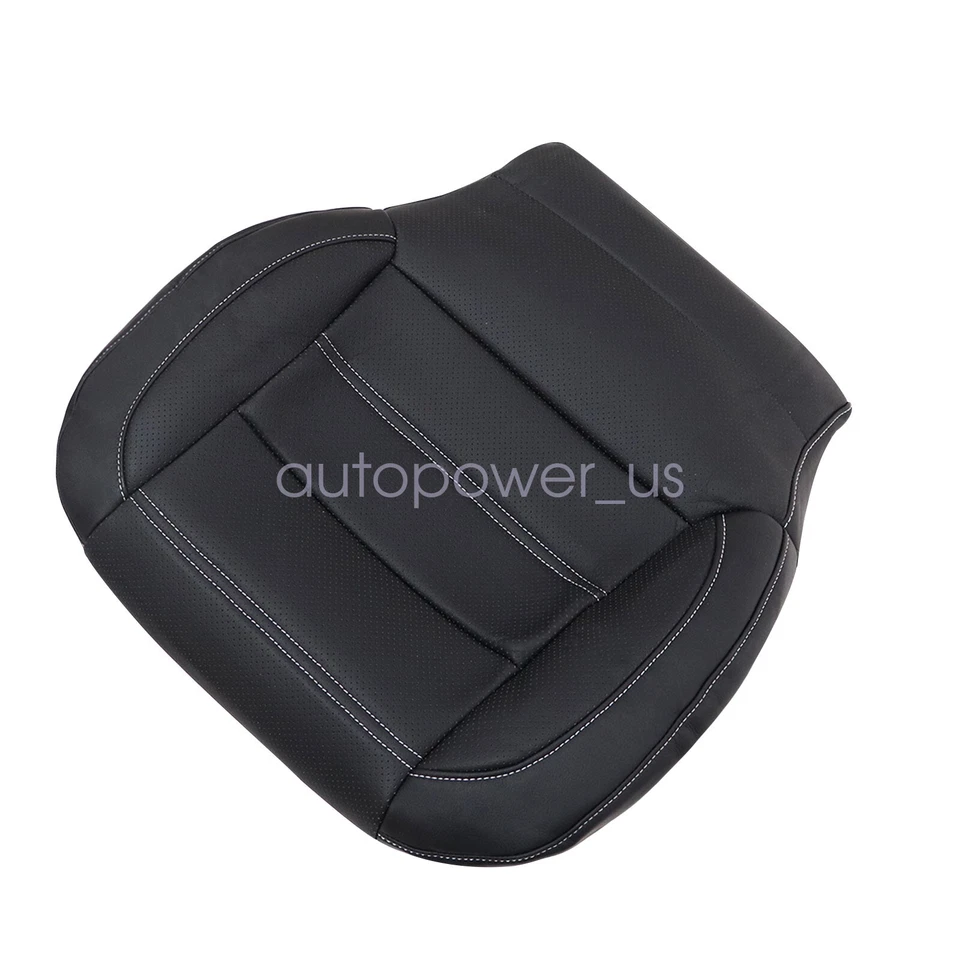 Cubierta de asiento de cuero perforada inferior negra para GMC Yukon Denali 2014-2019 Foto 2 de 4